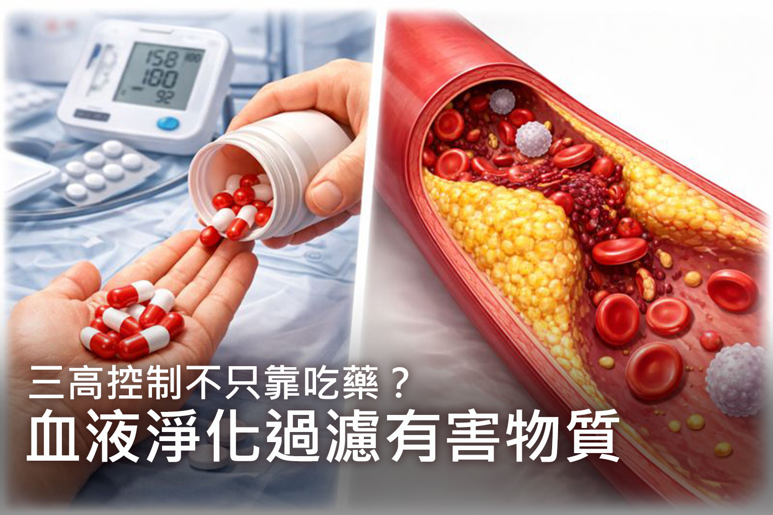 三高控制不只靠吃藥？試試血液淨化過濾有害物質