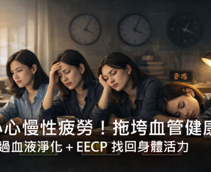 身體總是很疲憊？小心慢性疲勞！從血液環境找線索，透過血液淨化＋EECP 找回身體活力