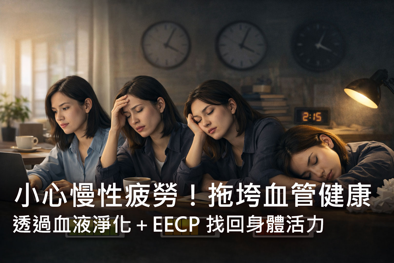 身體總是很疲憊？小心慢性疲勞！從血液環境找線索，透過血液淨化＋EECP 找回身體活力