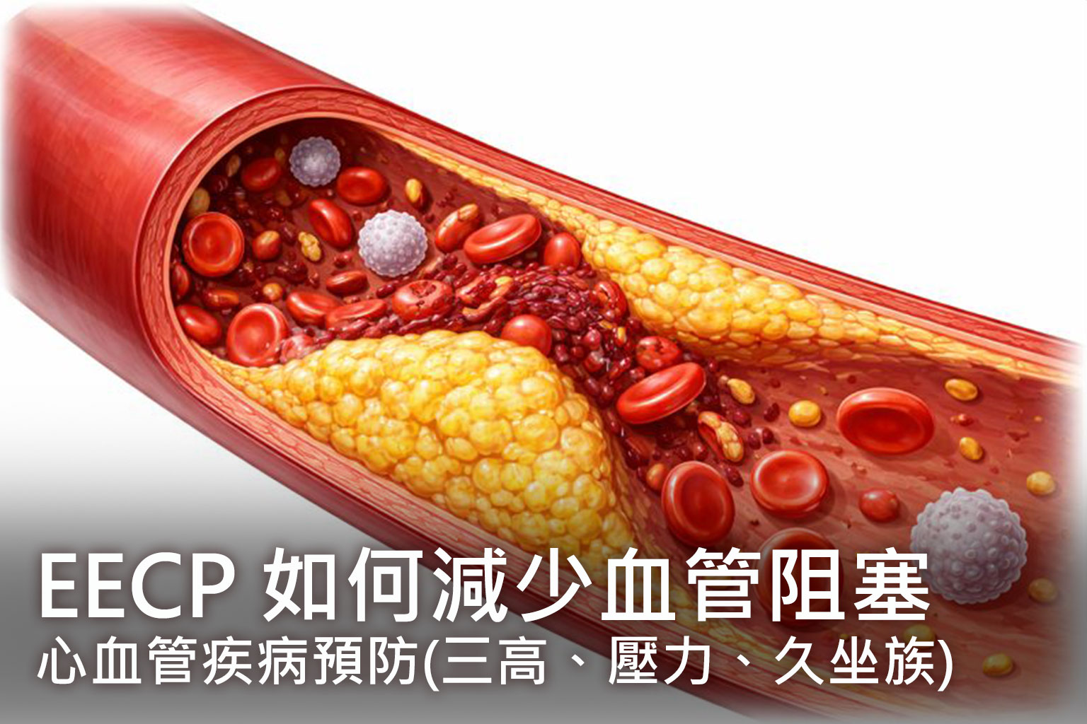 EECP 如何減少血管阻塞：心血管疾病預防 (三高、壓力、久坐族)