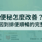 便秘怎麼改善？從原因到排便順暢的完整方法