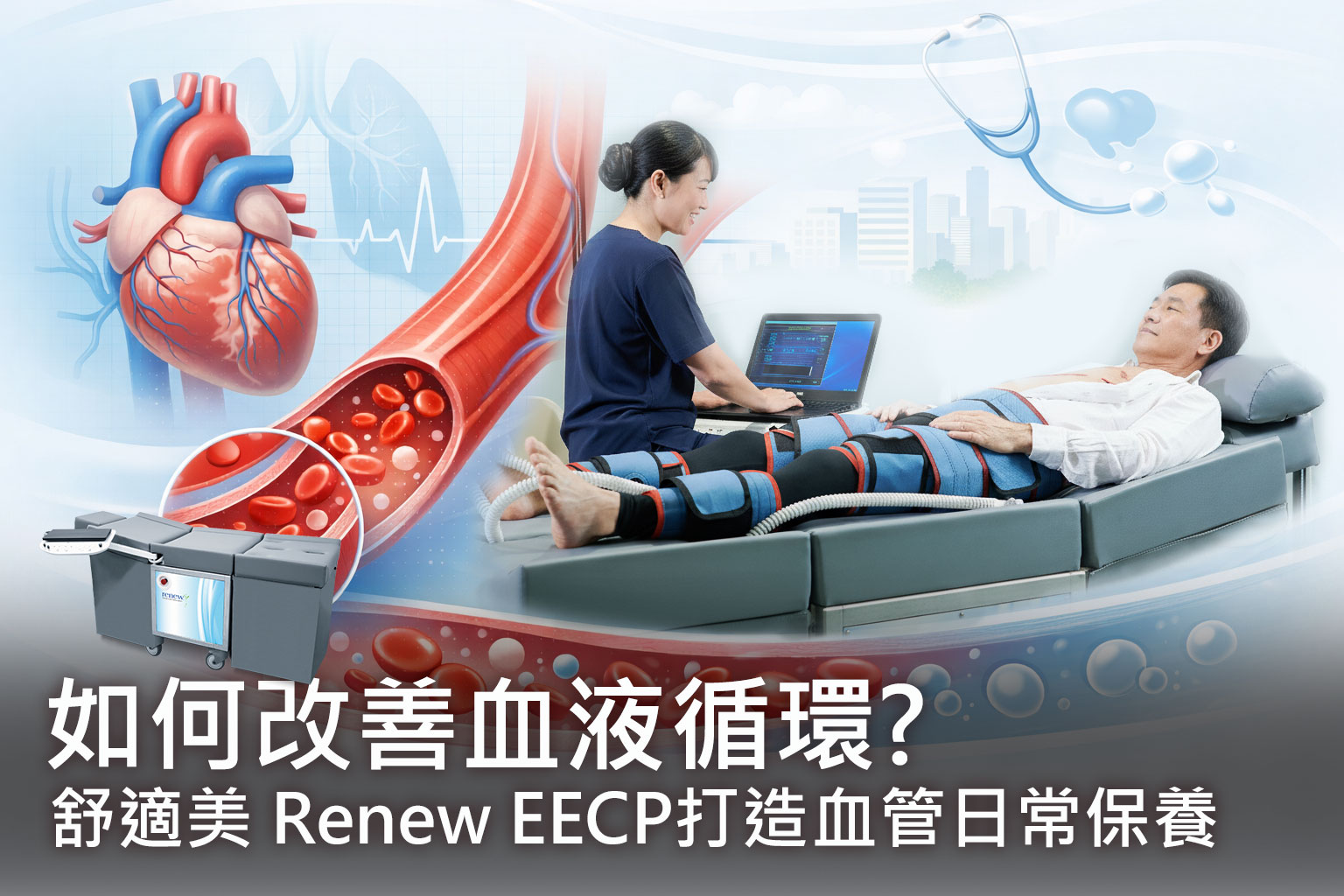 Renew EECP 如何協助循環與血管健康？打造血管日常保養的新選擇