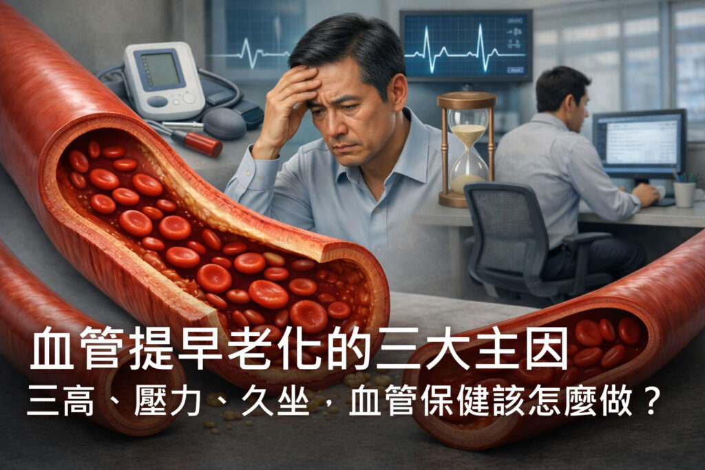 血管提早老化的三大主因