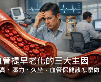 血管提早老化的三大主因：三高、壓力、久坐，血管保健該怎麼做？